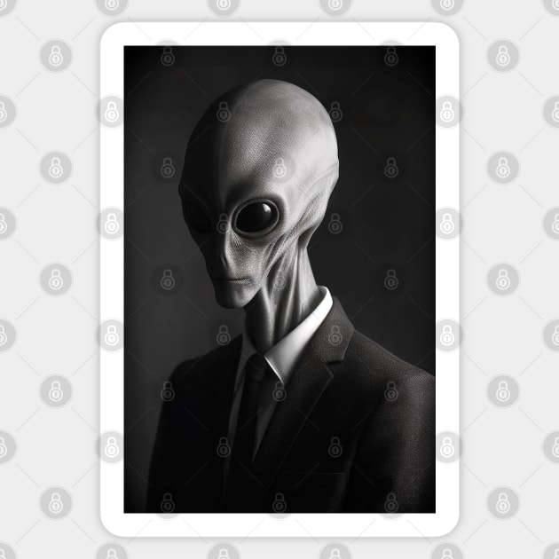 alien eilegent Sticker by INKSPACE